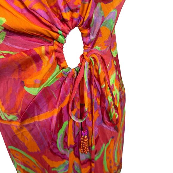 NEW Farm Rio Tropical Print Midi Maxi Dress Cutout Sleeveless Size Small $225 - Picture 10 of 16